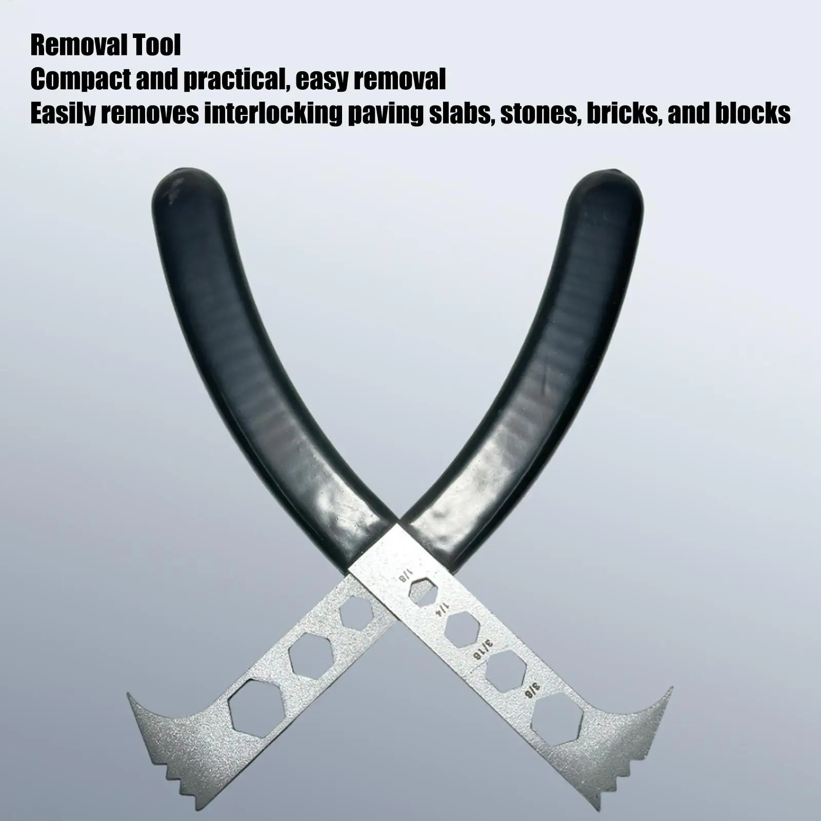 

Paver Removal Tool 2-Piece Curved Handle Ergonomic Paver Lifter Brick Extractor for Garden Patio Lawn Sidewalk Yard Brick Block