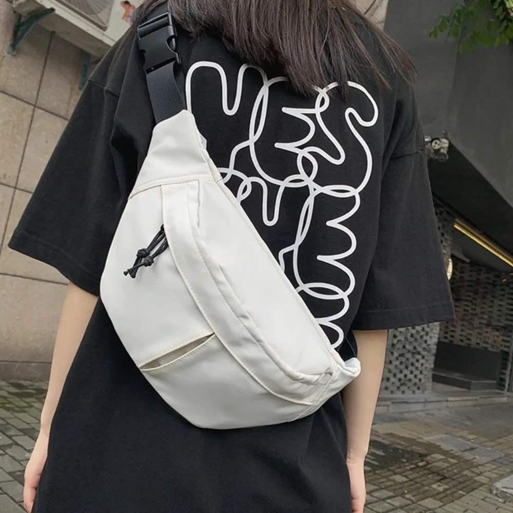 

Solid Color Nylon Chest Bag Multifunctional Large Capacity Crossbody Phone Pouch Sling Bag Crossbody Bag Waist Bag Jogging