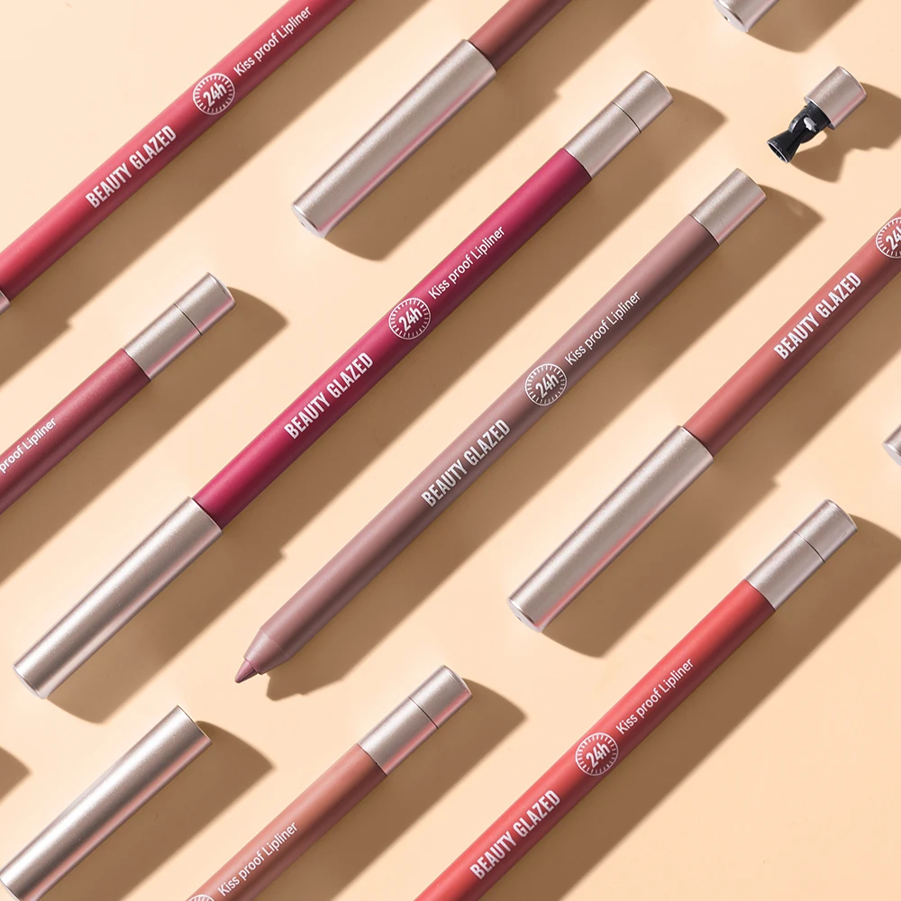 Matowa wodoodporna, odporna na pot kredka do ust 10 kolorów wielokolorowa korektorowa kredka do ust Plumping Glazed Nude szminka