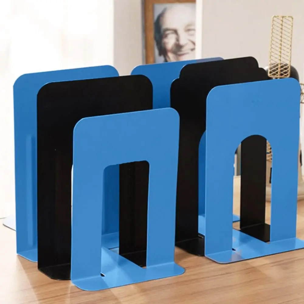 Book Holder L-shaped Desk Bookends INS Durable Iron Book Stand Simple Display Book Support Rack Magazine
