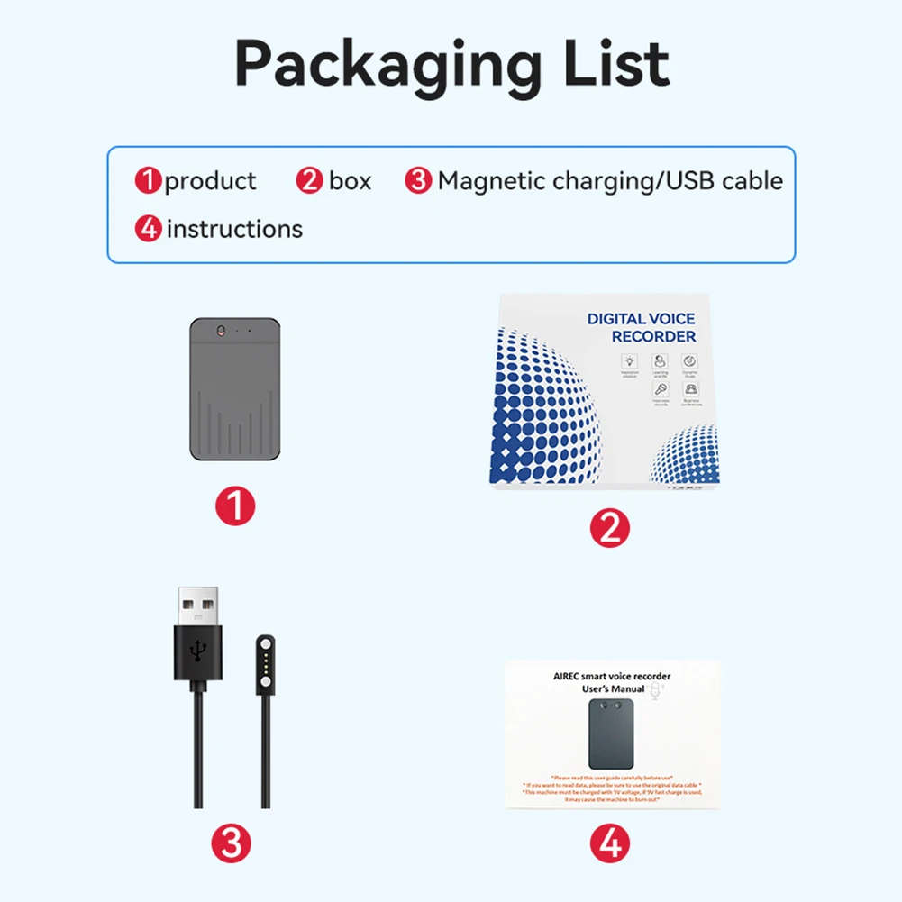 AI Voice Recorder APP التحكم AI Notetaking Device Transcribe & Summarization مع ChatGPT Voice To Text Recorder Sound Recorder
