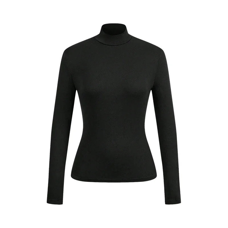 A best-selling, fashionable and versatile women's long-sleeved solid-color high-neck top that looks slimming and sexy