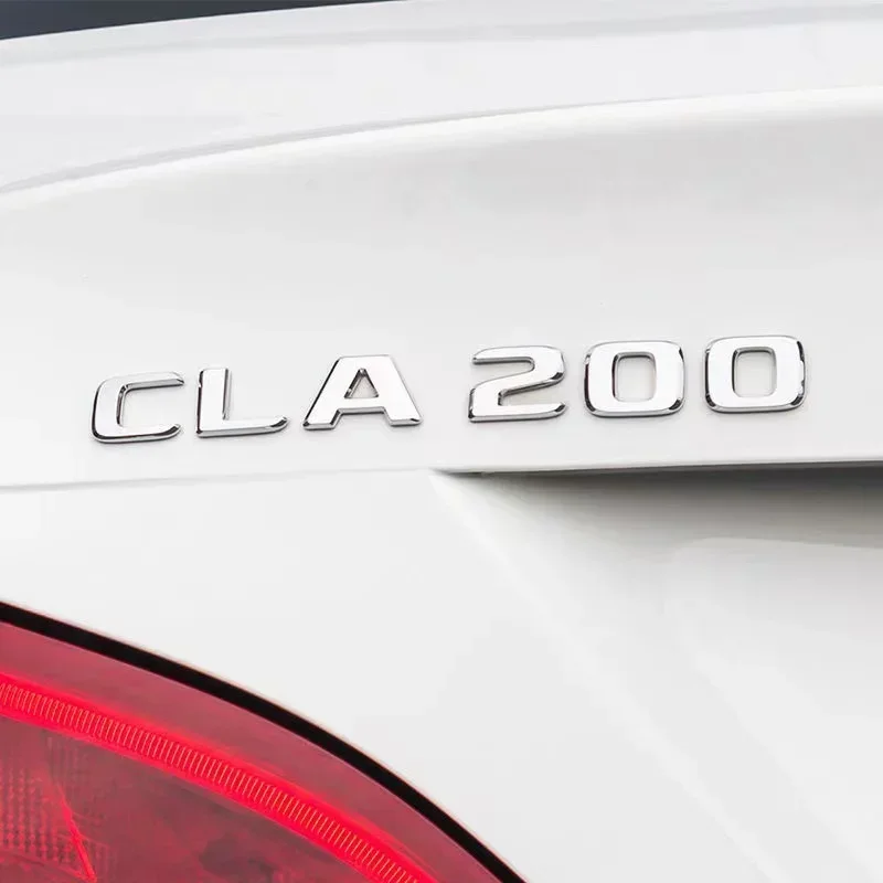 Car Trunk Letters Logo Emblem Badge Decals Sticker For Mercedes Benz CLA Class CLA35 CLA45 CLA260 CLA200 CLA180 CLA250 CLA220