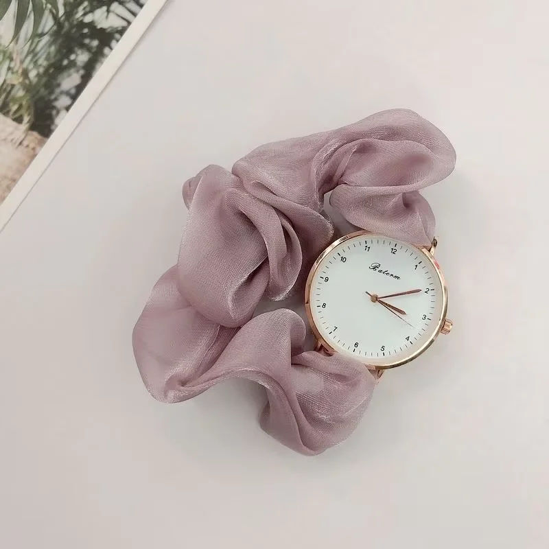 Creative Ribbon Digital Watch Fairy Elegant Personality Student Girl Ribbon Watch Without Clasp Bracelet Watch Clock Gift Reloj