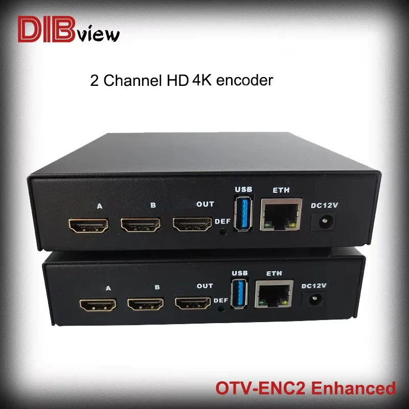 ENC2 Enhanced 2-Channel 4K HD H.265 H.264 NDI HX SRT Video Audio IPTV Streaming Encoder For Facebook Youtube Live Broadcast