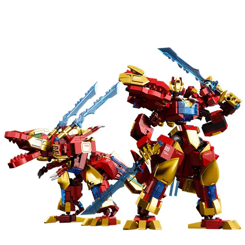 

Creative Building Blocks Cartoon Anime Domestic Future Robot Warriors Independent Mold Model Game Decoration Children's Toy Gift