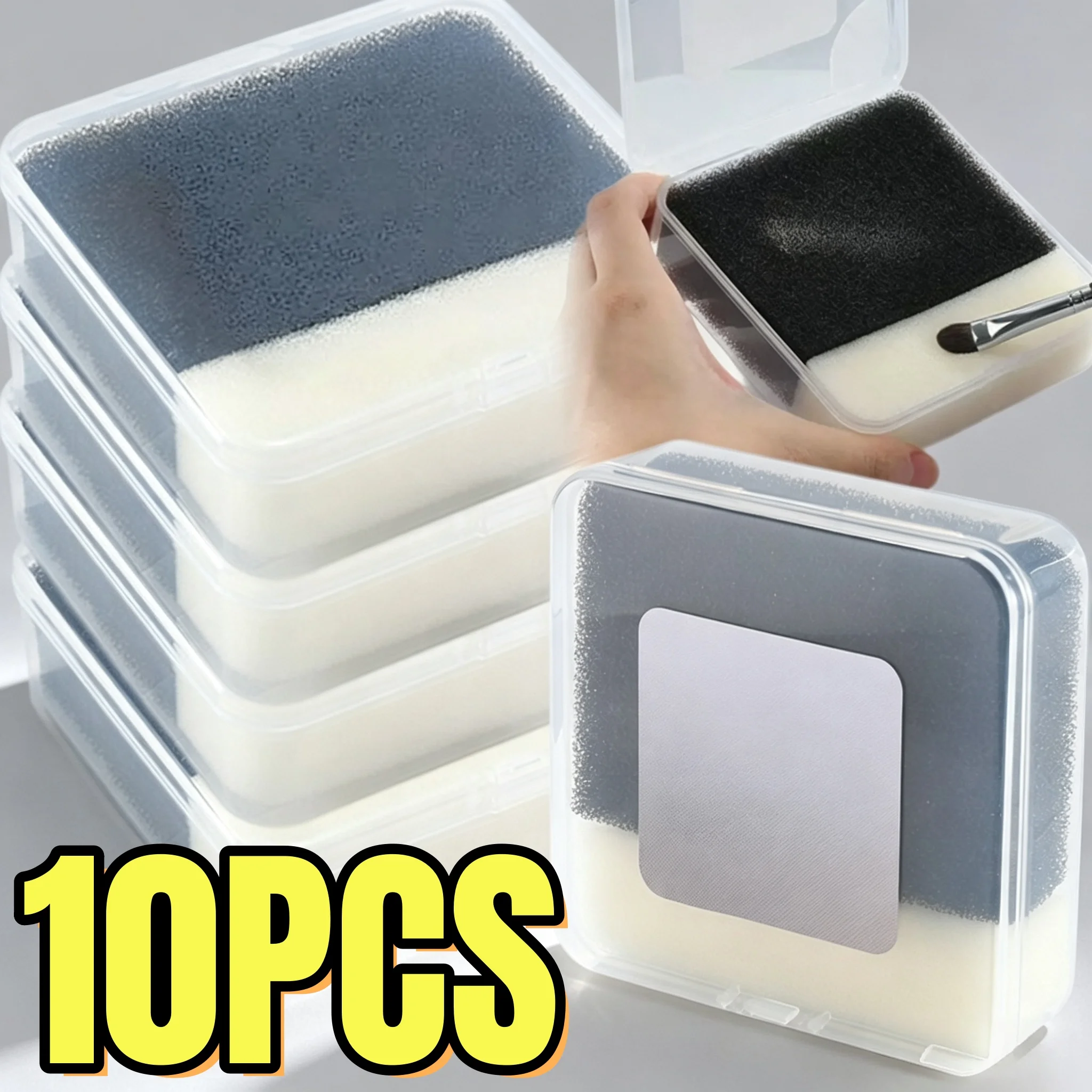New Makeup Brush Cleaning Box Sponge Puff Cleaner Quick Cleaning Sponge Brushes No Damage To Bristles Box Cleaning Cleaner Tools