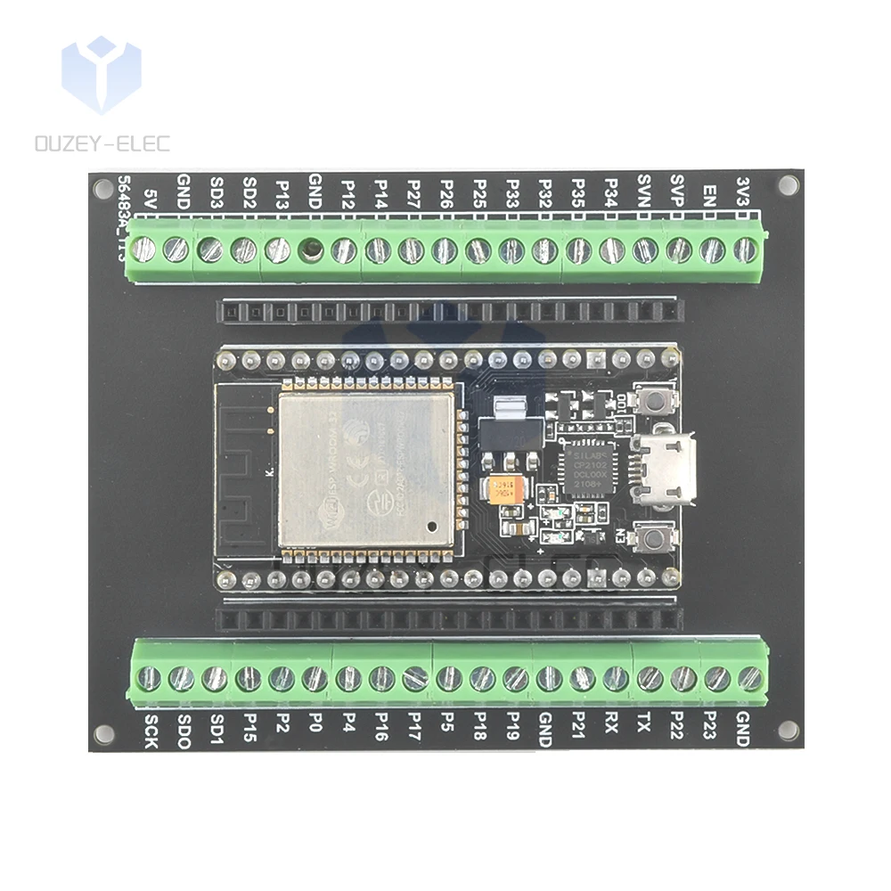 ESP32 Expansion Board Compatible with NodeMCU-32S Lua 38Pin GPIO Expansion Board for Narrow Version ESP32 without Mounting Holes