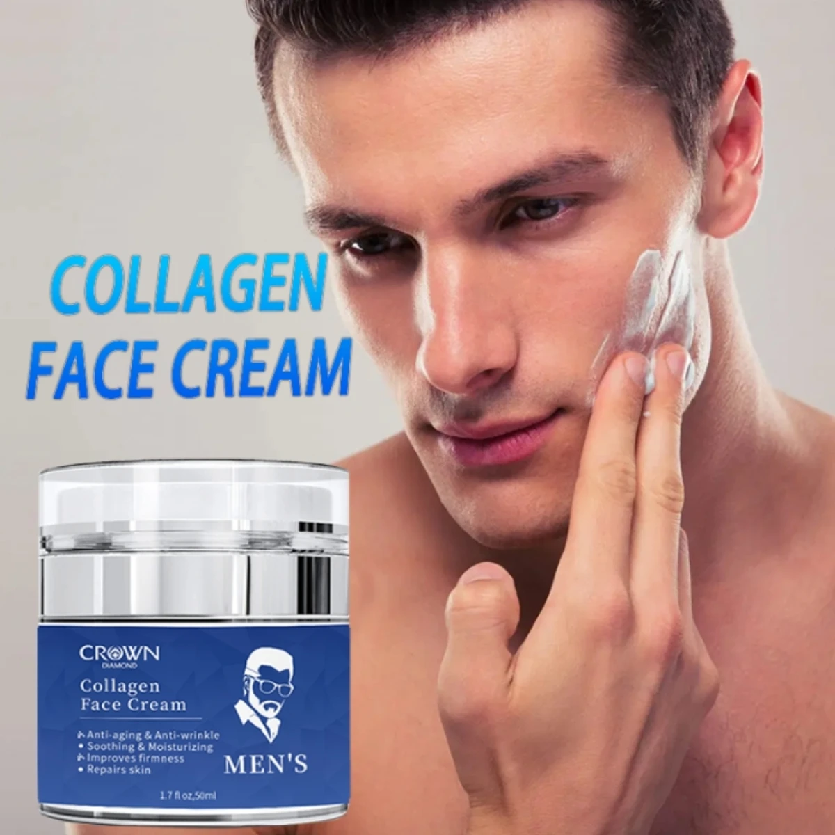 

Collagen Anti Wrinkle Cream for Men Hyaluronic Remove Wrinkles Firming Lifting Moisturizing Anti Aging Brightening Face Care