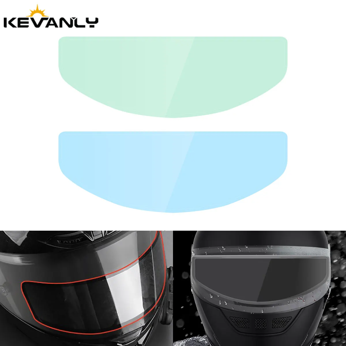 

2PCS/1Set Motorcycle Helmet Clear Rainproof Anti-fog Film Full Face Helmet Durable Waterproof Sticker For Outdoor Riding Cycling
