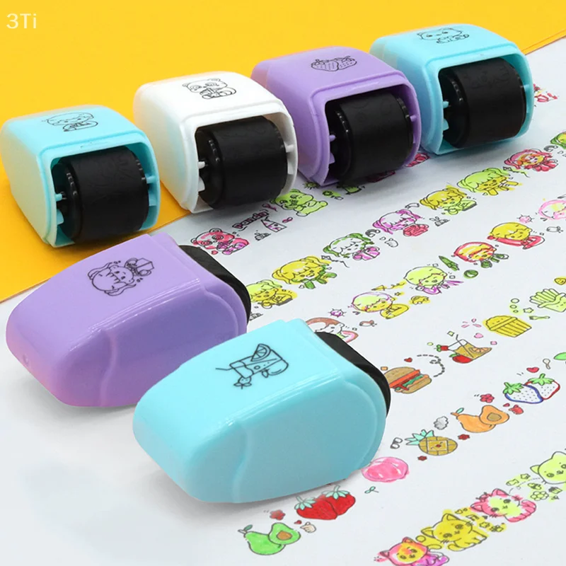 Cartoon Roll Stempel Selbst-Tinte Nicht wiederverwendbare Scrapbooking Schreibwaren Stempel DIY Füllung Farbe Werkzeuge Pre-student Kindergarten Spielzeug