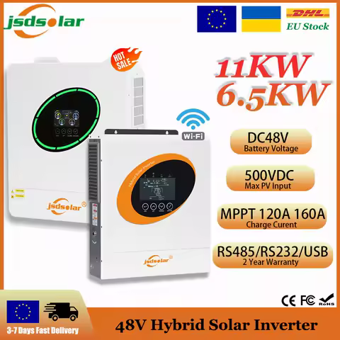 Solar Hybrid Inverter 24V 48V Off Grid On Grid WiFi Inversor Built MPPT 100A 160A RV Solar Energy Apply For Solar System Home