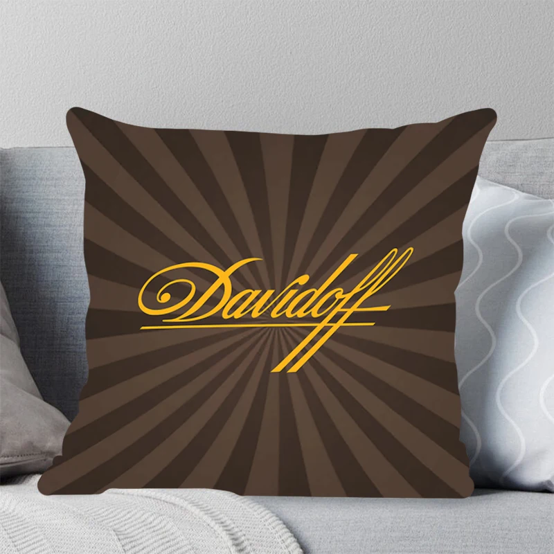 Pillowcase bedding comfortable two-sided square pillow sofa Square pillow Davidoff pillowcases Fashion tide brand Home Decor