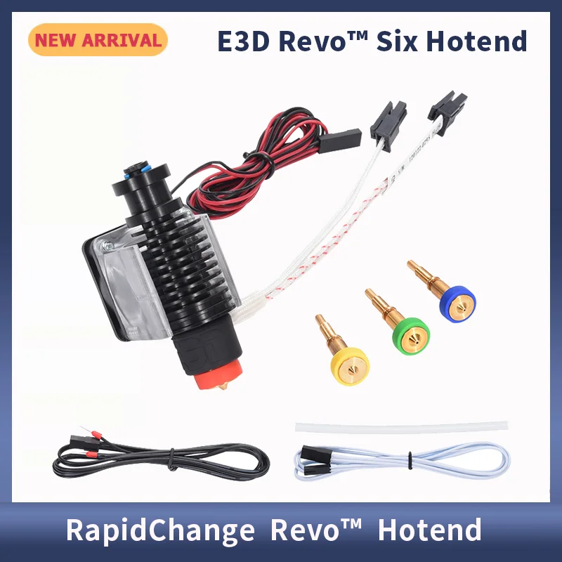 

E3D RapidChange Revo™ Six Hotend Brass Nozzle Revo HeaterCore 1.75mm 12V/24V 3D Printer Hot End for E3D V6 Prusa MK2 MK3