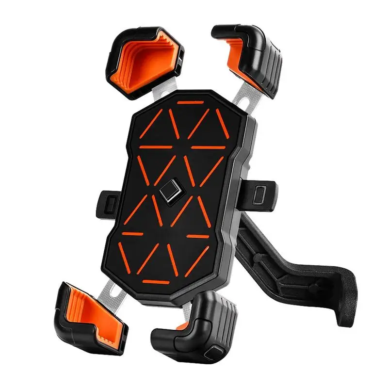 Bicycle Phone Mount Bike Shockproof Bracket GPS Clip 360 View Universal Bicycle Mobile Holder Mount  For Mountain Folding Bikes