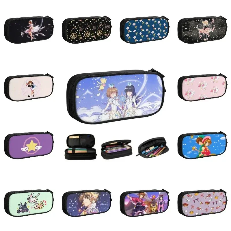 

Anime Cardcaptor Sakura Big Capacity Pencil Pen Case Stationery Bag Pouch Holder Box Organizer for Teens Girls Adults Student