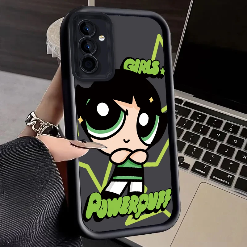 The P-Powerpuff Girls Case for Samsung Galaxy S24 S23 S22 S21 Ultra Plus S20 FE A54 A53 A52 A52S A51 A50 A50S A34 A33 Soft Cover