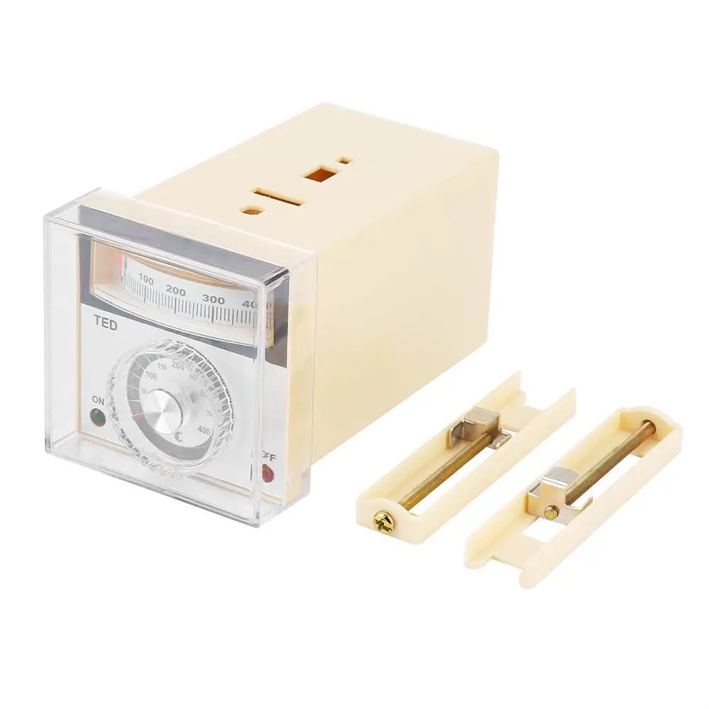 Termostato analógico tipo K de 220VAC, controlador de temperatura con puntero TED2001, regulador de temperatura ajustable para calefacción y refrigeración