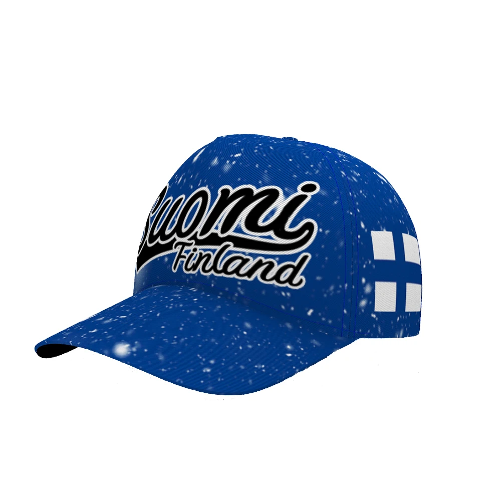 Finland Baseball Caps Custom Name Team Logo Fi Suomi Hat Fin Country Travel Finnish Nation Swedish Fishing Flag Photo Headgear