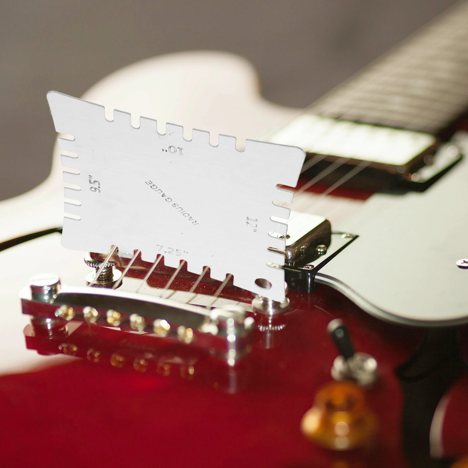 

4 pcs Guitar Measuring Ruler Fingerboard Gauges Stainless Steel Multifunctional Fretboard Tool For Bass Ukulele Mandolin String