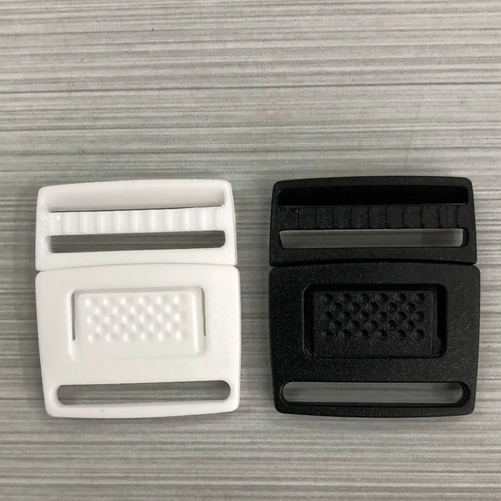 10pcs New Plastic Curved Buckle Lock Black&White Safety Buckles Rope Adjustment Buckle Outdoor Tool
