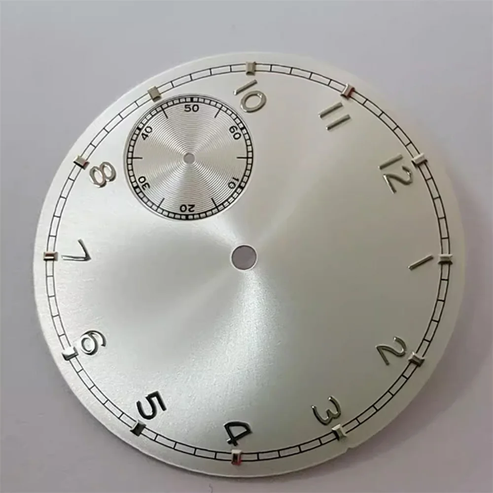 قرص ساعة فضي 37 ملم + عقارب ساعة لحركة ETA 6497 3600 9 ساعة موضع ساعة وجه أزرق/فضي/ذهبي وردي