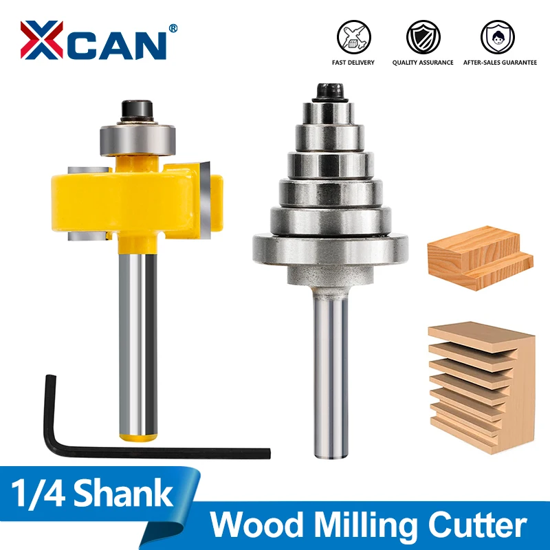 

Фреза XCAN, хвостовик 1/4, 7 шт., фреза с резьбой, регулируемая шиповая фреза, Т-образный паз с шарикоподшипниками премиум-класса, деревообрабатывающий резак
