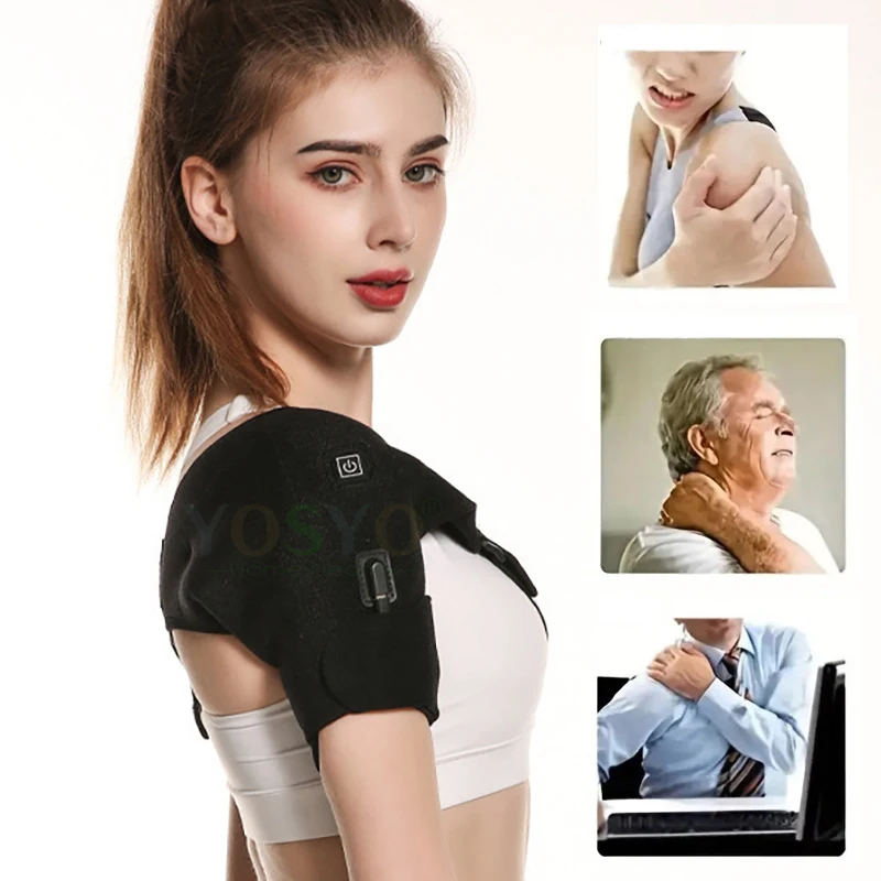 Heating Shoulder Support Belt with 3 Levels of Temperature Adjustment for Cold and Warm Body Relaxation Tool Suitable Both Sides