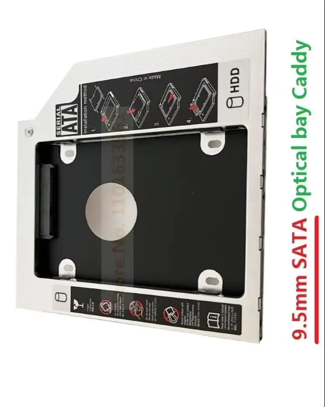 Soporte de bahía óptica para disco duro HDD de 2.5 pulgadas con panel de bisel a juego para Lenovo G40-30 G40-45 G40-70 G40-75 G40-80 G70-70