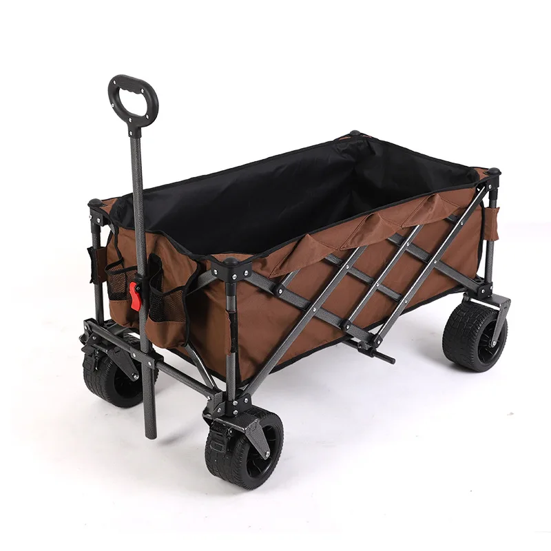 

Family camper picnic cart portable folding stall large capacity flexible cart outdoor camp cart