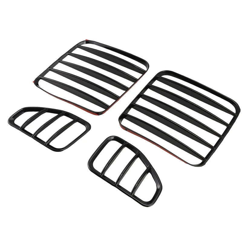 A45F-cubiertas de lámpara de luz trasera persianas ABS protector de luz trasera para Jeep Renegade 2016 2017 2018 2019 2020 2021, negro