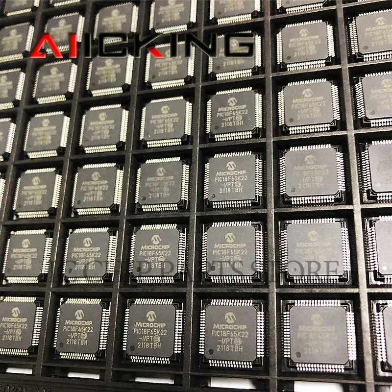 PIC18F65K22-I/PT 10 قطعة PIC18F65K22-I/PT PIC18F65K22 الموافقة المسبقة عن علم IC MCU رقاقة TQFP-64 الأصلي في الأوراق المالية