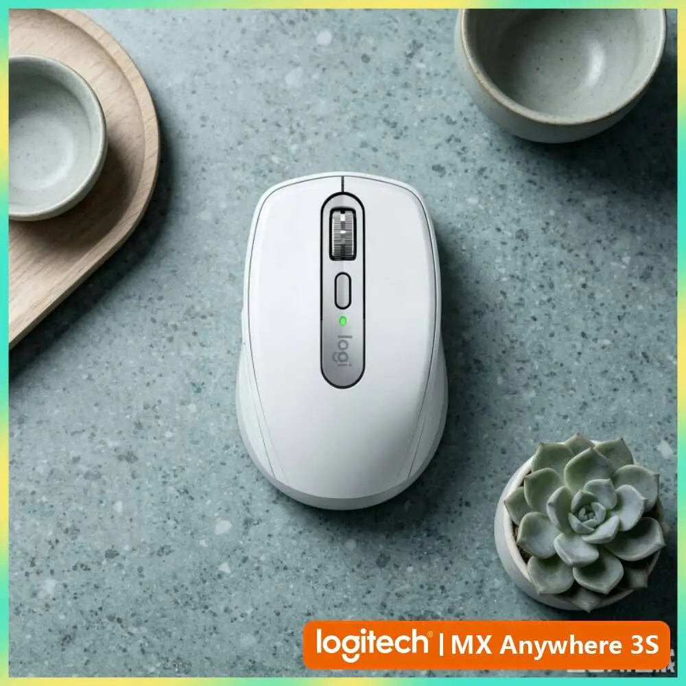 Ergonomic MX Anywhere 3S - 8K DPI, 3-Device Bluetooth, Silent Click, Perfect for Auto Repair Class & Lecture Desk
