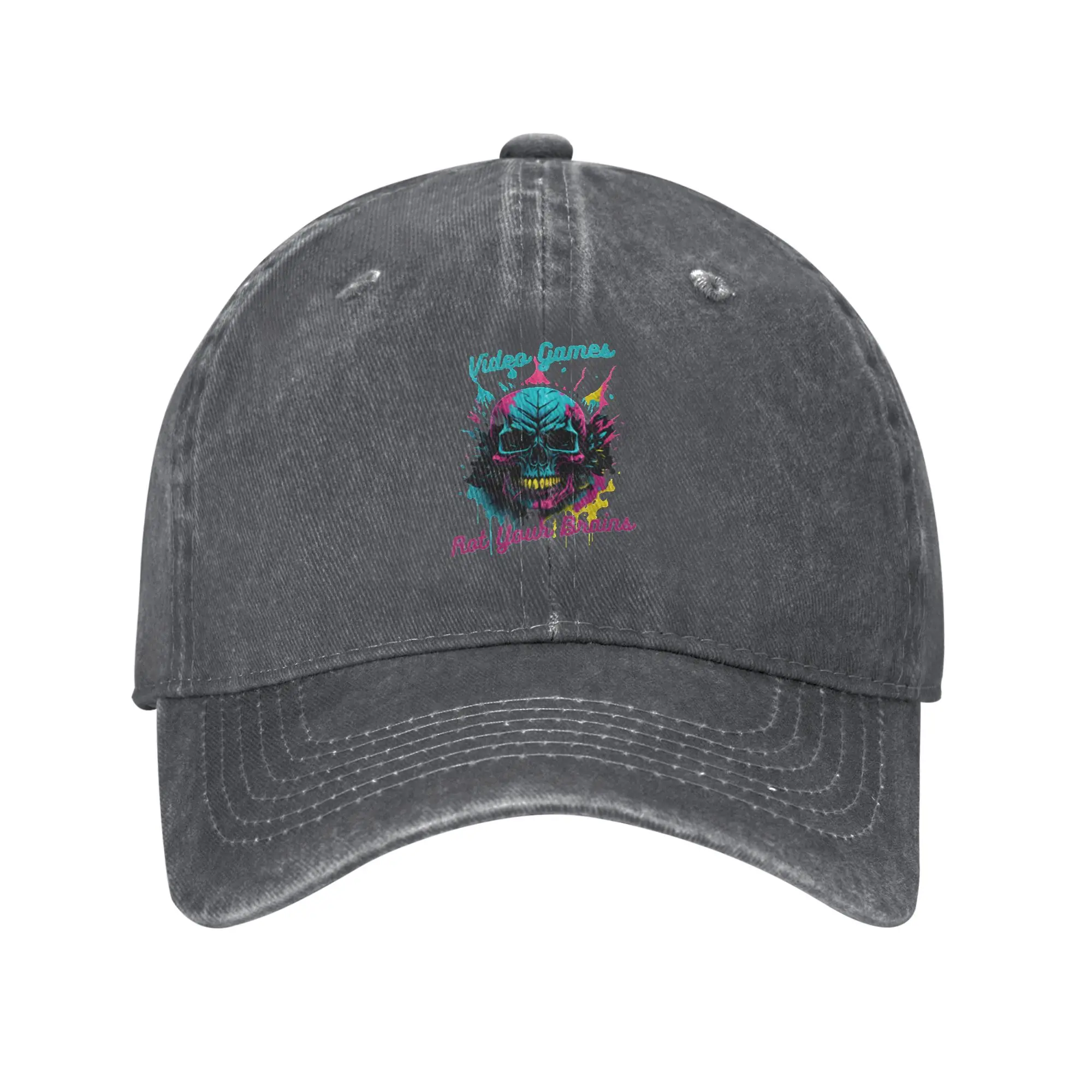 Fashion Video Games Rot Your Brains - Gaming Is Fun - Funny Art baseball cap  Running Women's Visor
