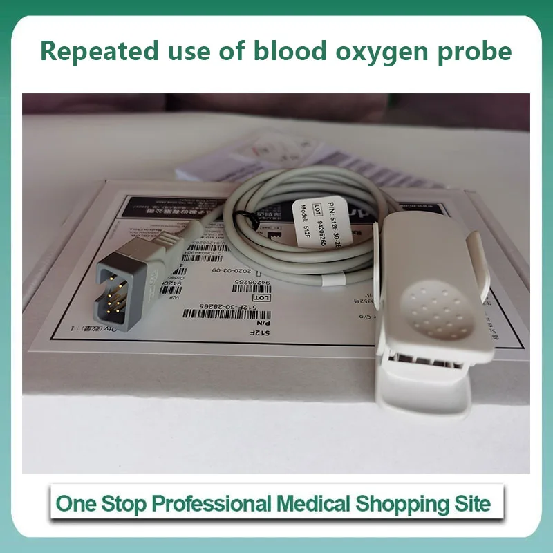 

Original 512F Repeated use of blood oxygen probe Finger clip type 1.1M for MINDRAY