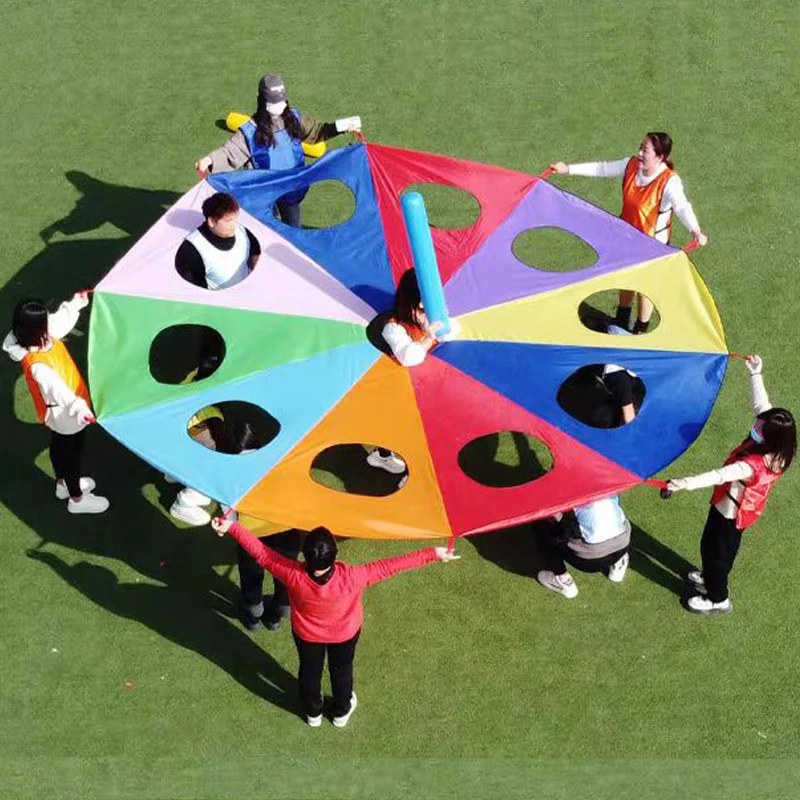 Children Outdoor Games Fun Play Parachute For Kids Tent Cooperative Team Building Activities Juegos De Exterior Para Niños