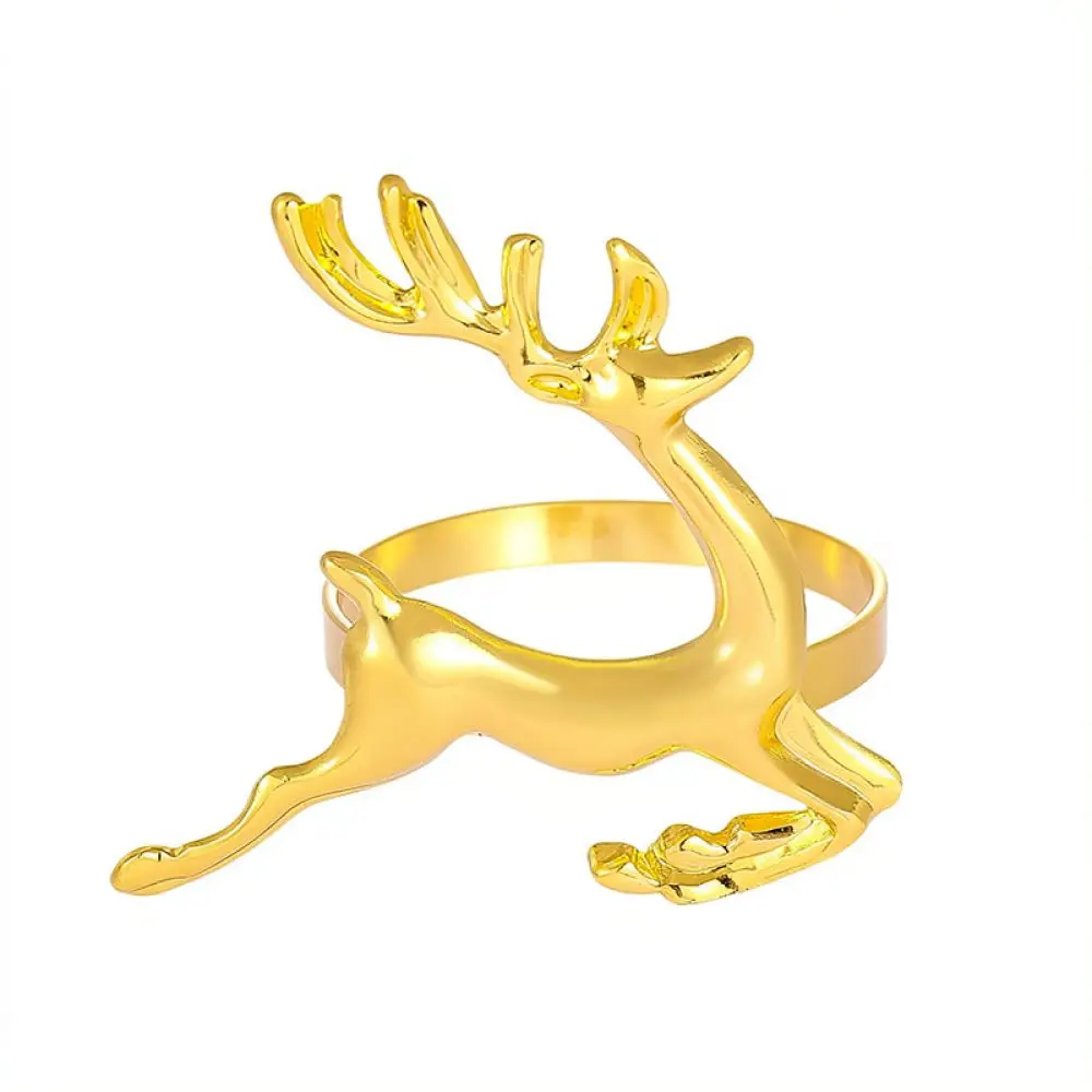 Stunning Christmas Napkin Ring Metal Snowflake Reindeer Design Table Setting Decor For Festive Dinner Party Home