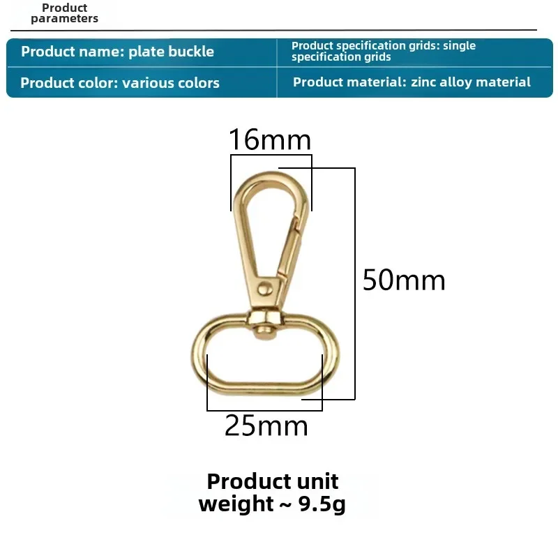 10/20/50 Pieces  25mm Metal Bags with Buckles, Hooks, Keychains, Alloy Chains, Hooks, Buckles, Luggage Hardware Accessories