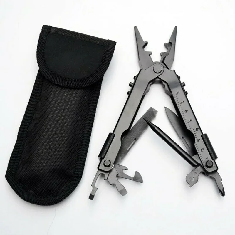 Imagem -03 - Portátil Multi Ferramenta Alicate Fio Stripper Alicate Dobrável Cortador de Bolso para Acampamento ao ar Livre Pesca Multitool 13 em 1