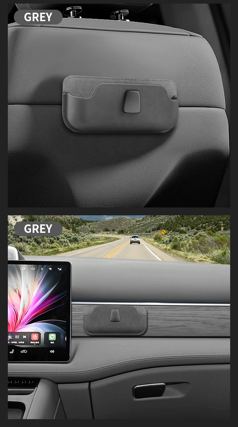Neue Auto Sonnenschirm Gläser Rahmen Kreative Sonnenschirm Sonnenbrille Lagerung Box Multifunktionale Telefon Karte Lagerung Box Klebstoff Typ – Detail 7