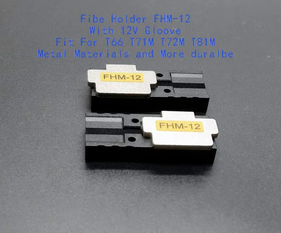Soporte de Fibra FHM-12V con Ranura en V FHS-025 FHS-090 para Fusionadora de Fibra SUMITOMO T66 T81M T82M T71M, Abrazadera de Cable de Repuesto