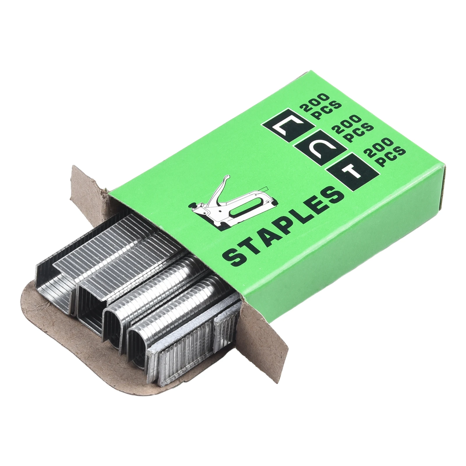 600Pcs Stapler Nail Staple U Door T Shaped Nail Shaped Stapler Heavy Duty For Wood Furniture Household DIY Home Gardening