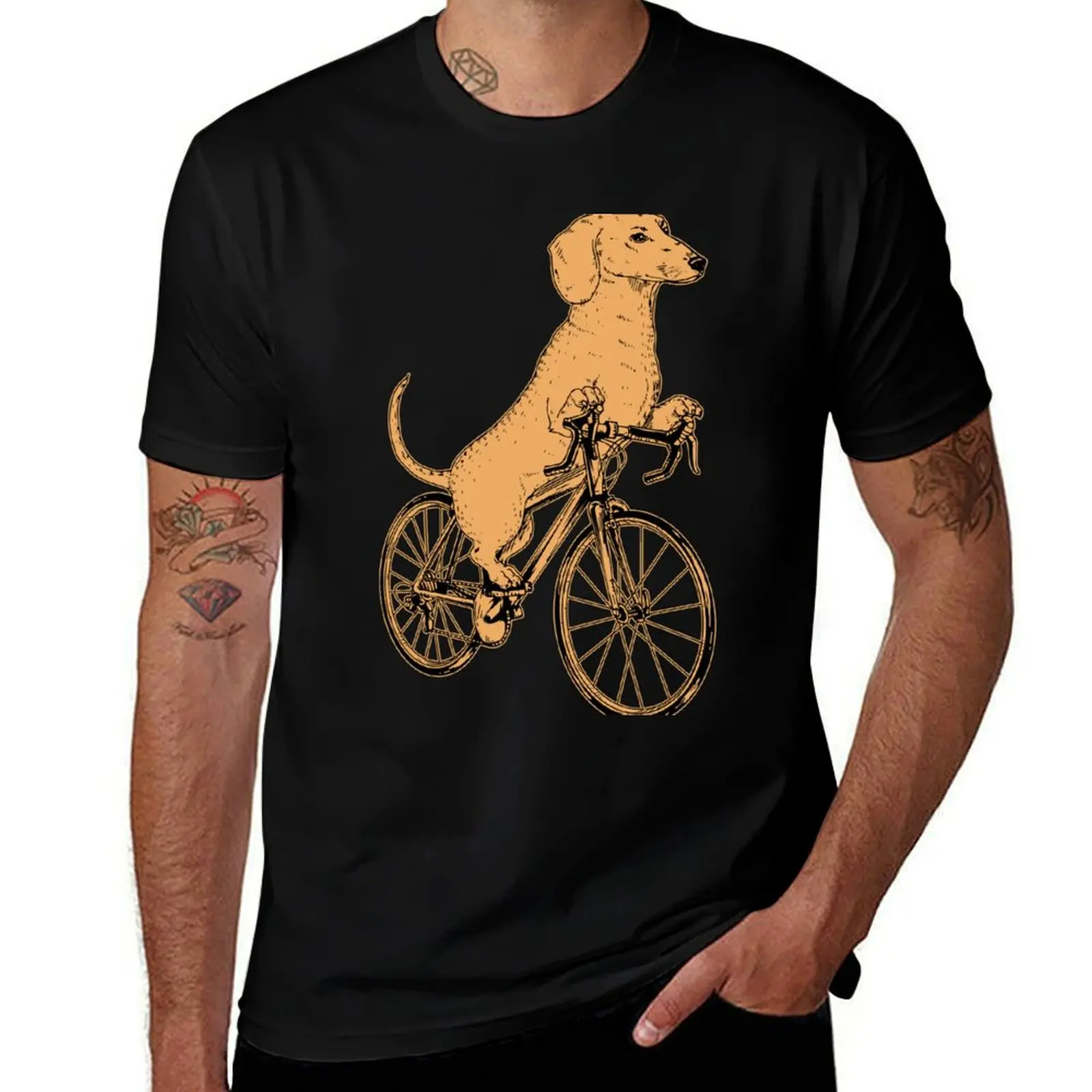

T-Shirt man quality cotton shirt 100% cotton high man Cycling shirts t t Dachshund