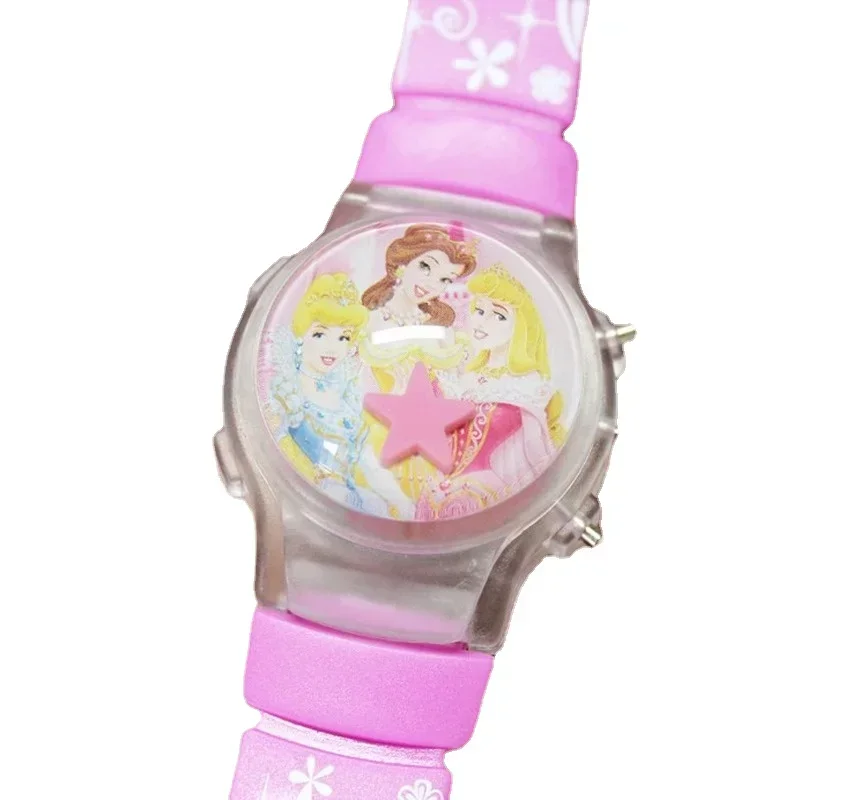 Frozen Spiderman Childrens Watch Fashion Cute LED Flash Silicone Digital Watch for Kids Girls Boy Cartoon Watches Toy Gift Clock