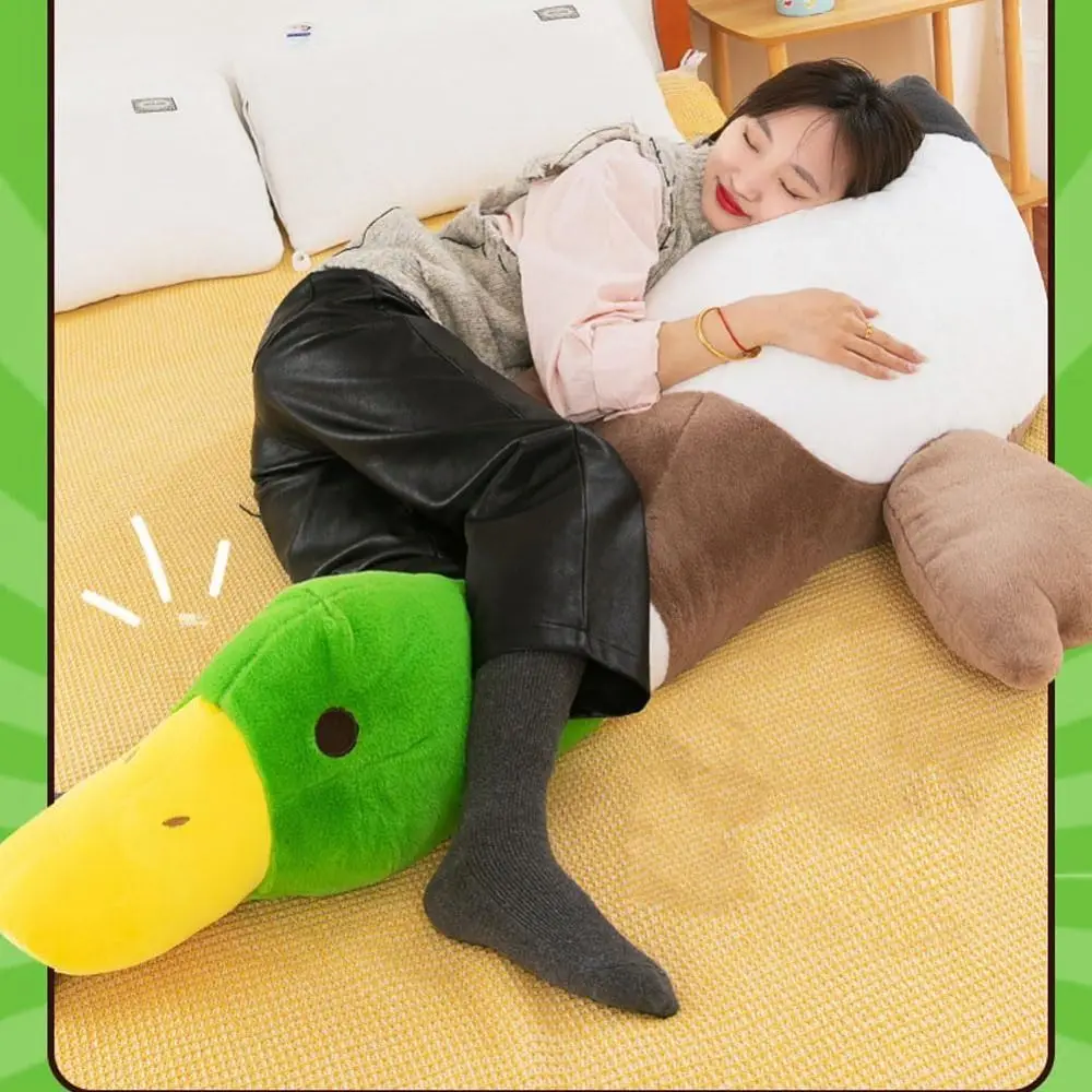 Süßes pelziges Stockente-Enten-Riesen-weiches Schwanen-Tierkissen, Gans-Umarmungskissen, Geschenk