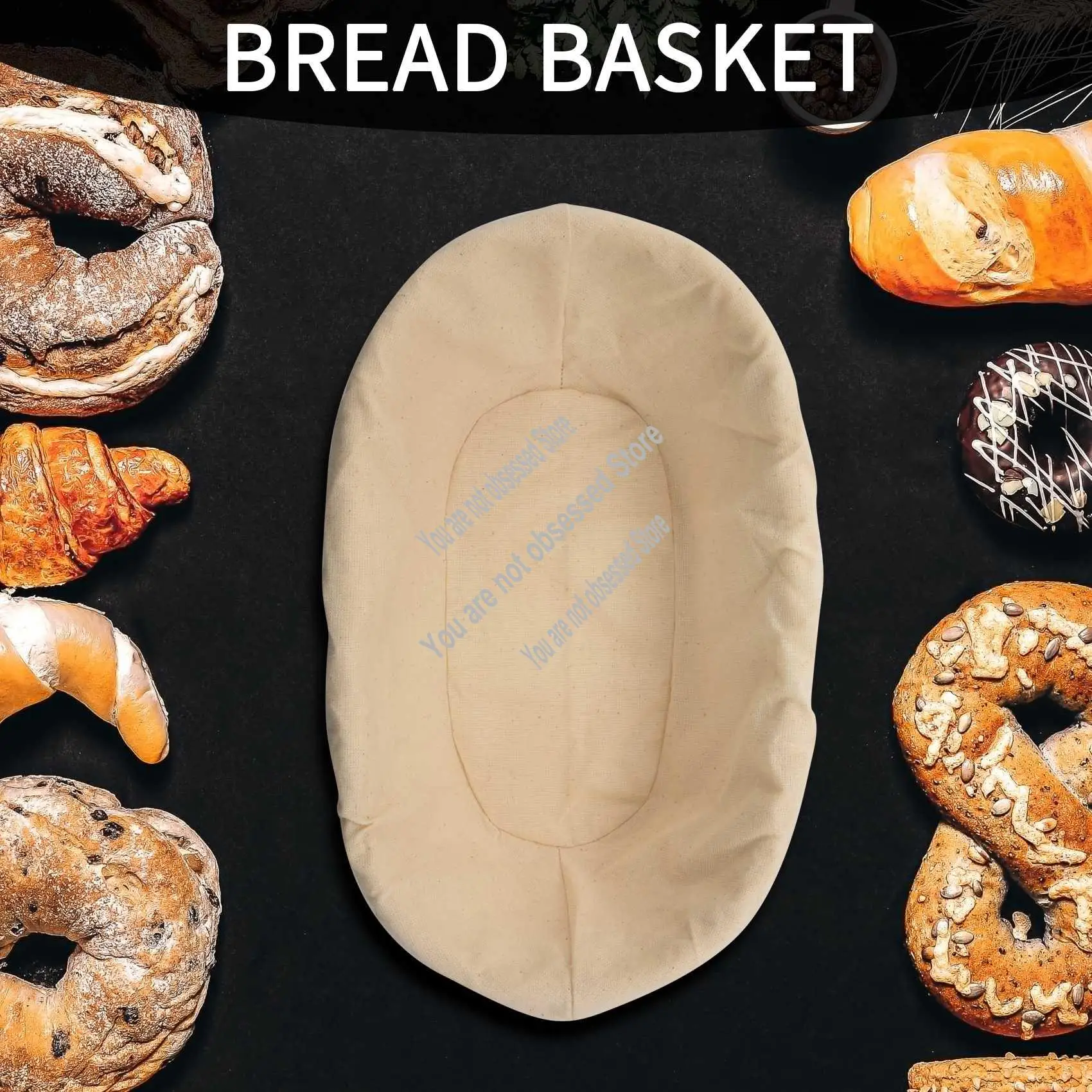 

2 Packs 10 Inch Oval Shaped Bread Proofing Basket - Baking Dough Bowl Gifts For Bakers Proving Baskets For Sourdough Bread Slash