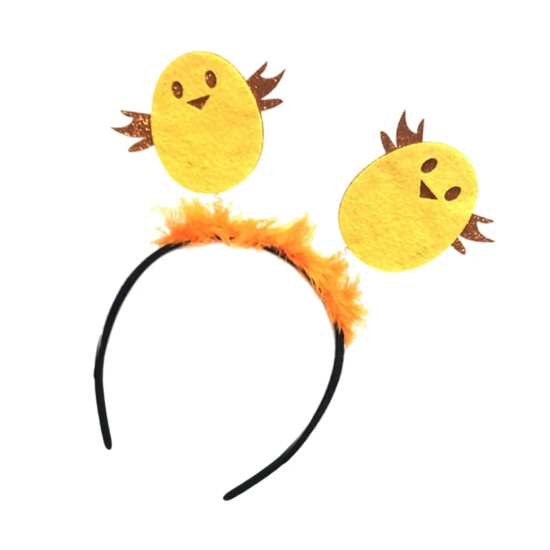 Fashion Yellow Chick Headband with Glitter Detail for Themed Celebrations