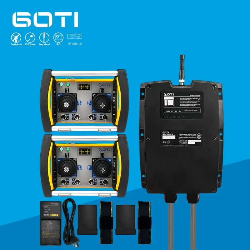 Imagem -02 - Rádio de Controle Remoto Universal sem Fio Industrial com Display Lcd Gt-pj40 Mais Joystick de Bateria Carregável ac dc para Guindaste