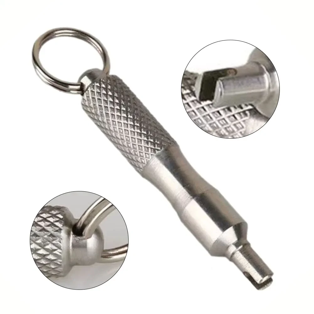 مفك براغي لإصلاح الإطارات وإزالة الإطارات، مفك براغي لإطارات الدراجة، فضي مدمج ومحمول، سهل الاستخدام، لون فضي #6