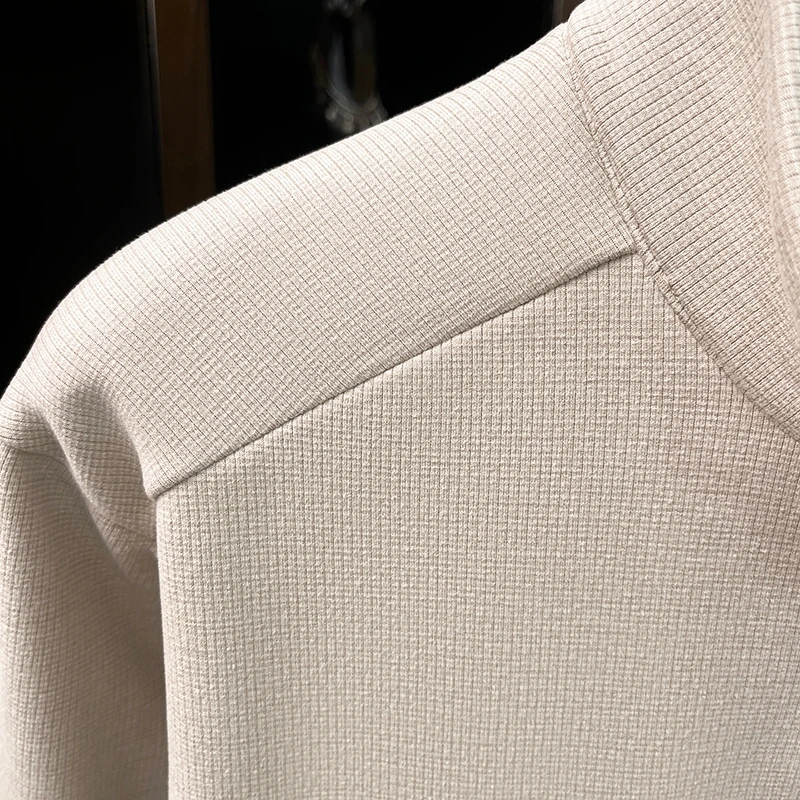 Luxusmarke Herbst Neuheit: Reißverschluss-Pullover mit halbhohem Kragen für Herren, heiß begehrter, warmer und modischer Strickpullover aus Samt. – Detail 17